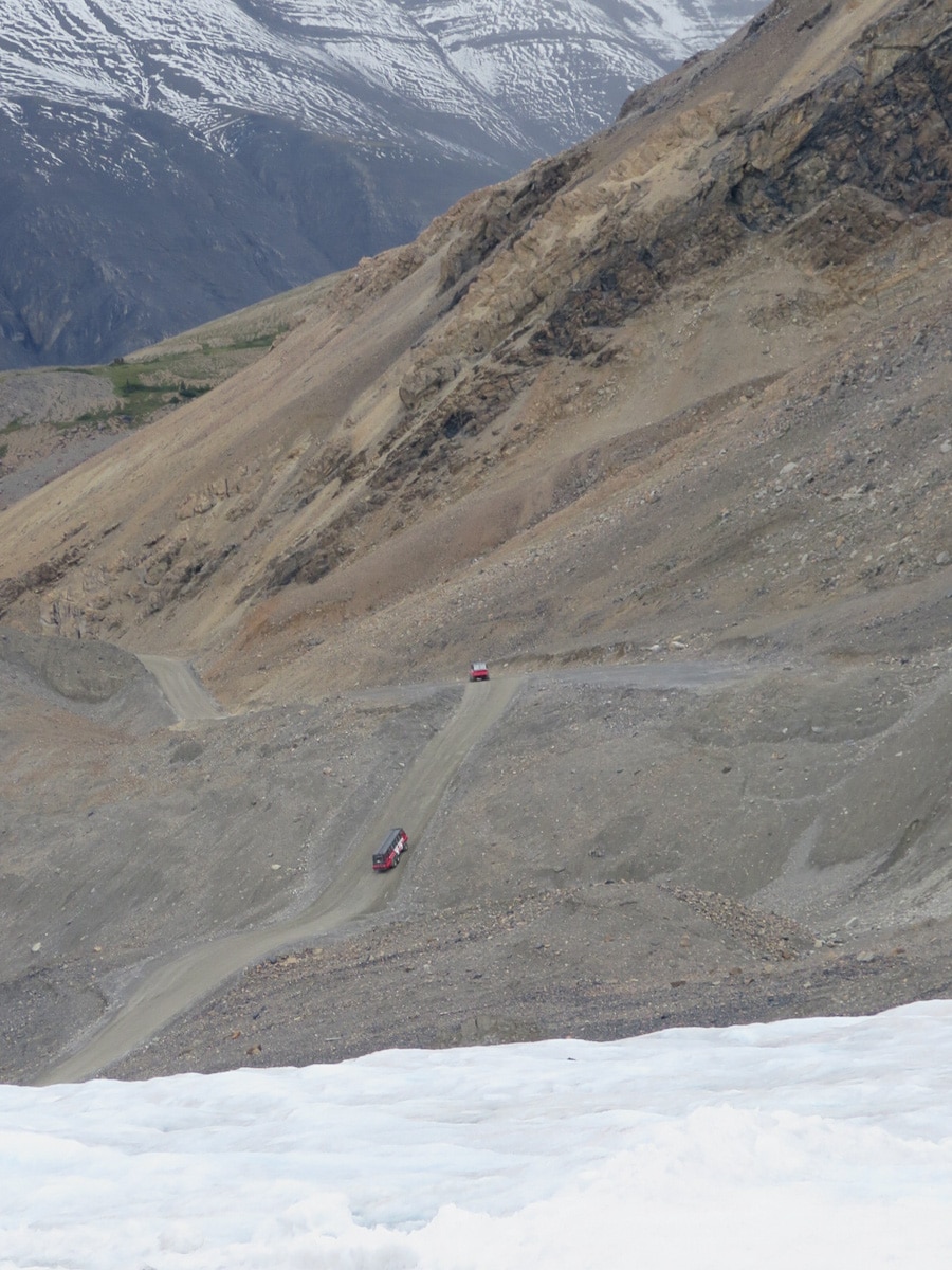 Athabasca Glacier mit Ice Explorer Busse